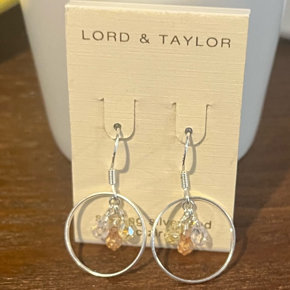 Women's  Earrings - NWT - tri color bejeweled - Lord & Taylor
